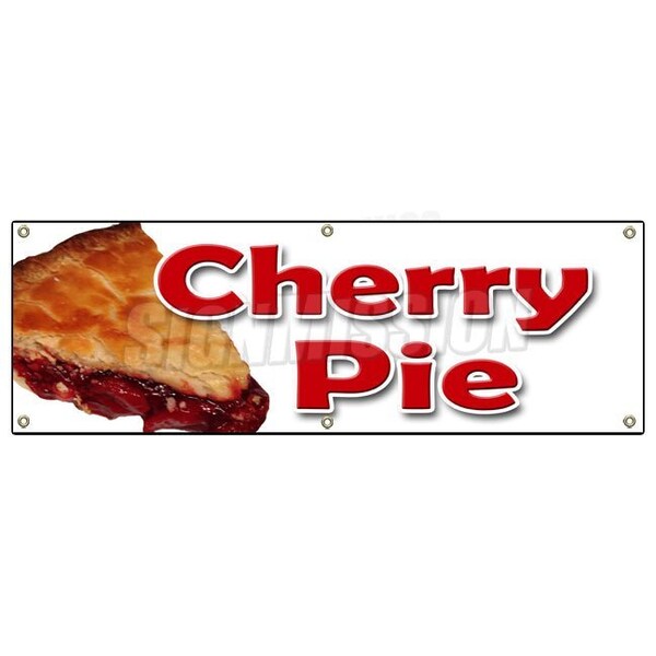 CHERRY PIE BANNER SIGN bakery cherries crust sweets pastry filling tart
